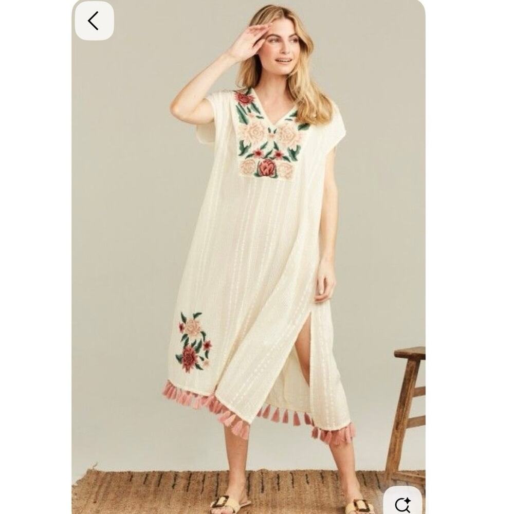 Roller Rabbit Desert Flower Zion Kurta Caftan Size Large